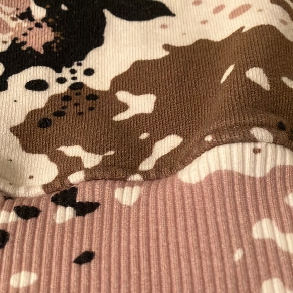 Rag & Bone Poe NWOT splattered camo sweatshirt cropped small cotton/elastin - Picture 7 of 14